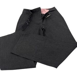Fashion Bug dark gray pants in size 8. Belt is attached in the front.